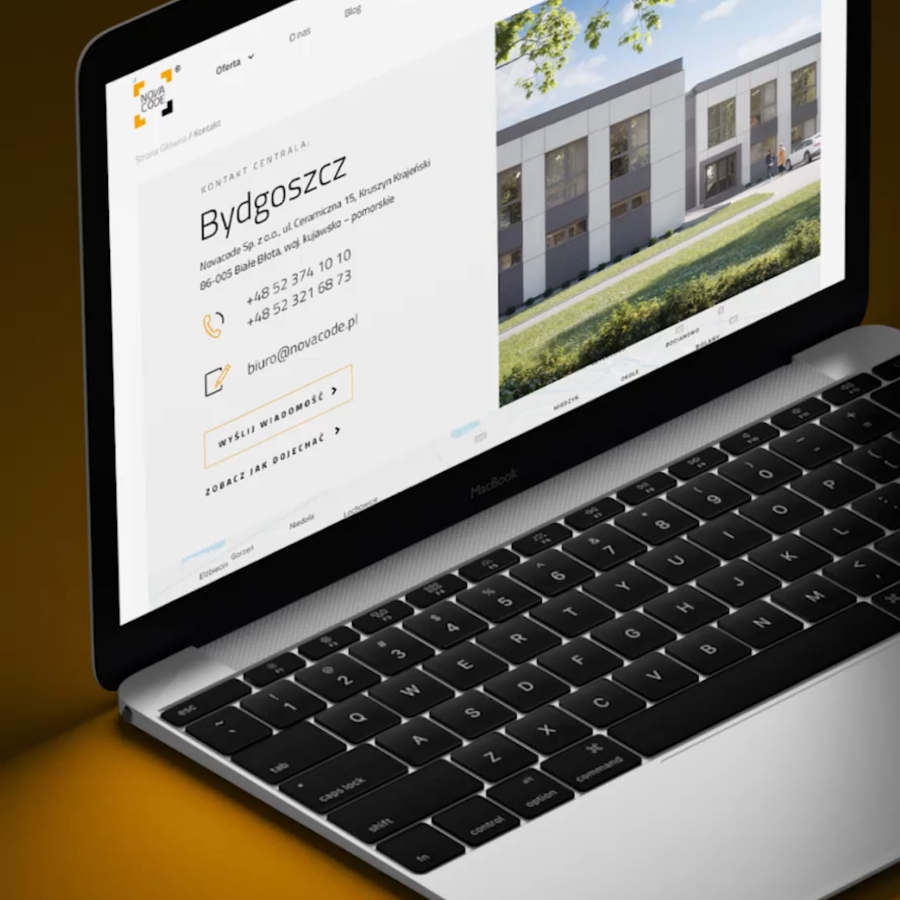 Nowoczesna strona internetowa Novacode – producenta specjalistycznych etykiet